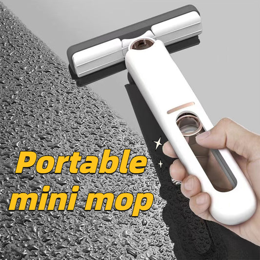 Mini Self-Squeeze Cleaning Mop – Desk, Window, Kitchen & Car Cleaner