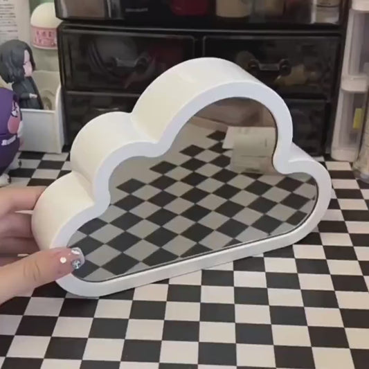 Handmade DIY Cloud Tulip Mirror Small Night Light